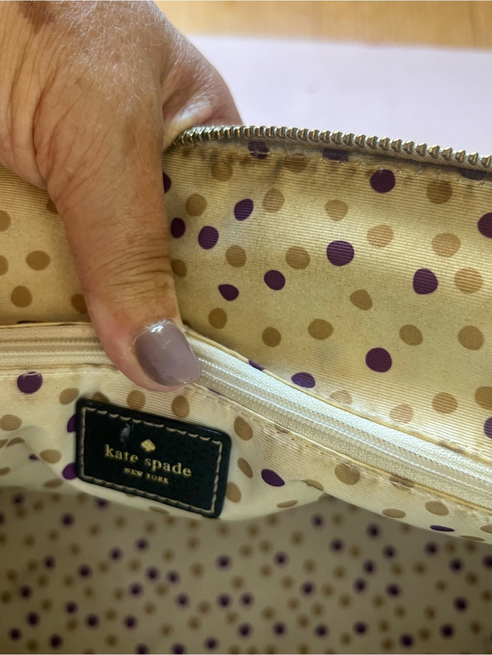 kate spade Cream and Black Satchel with Structured Dome Shape - Picture 15 of 16